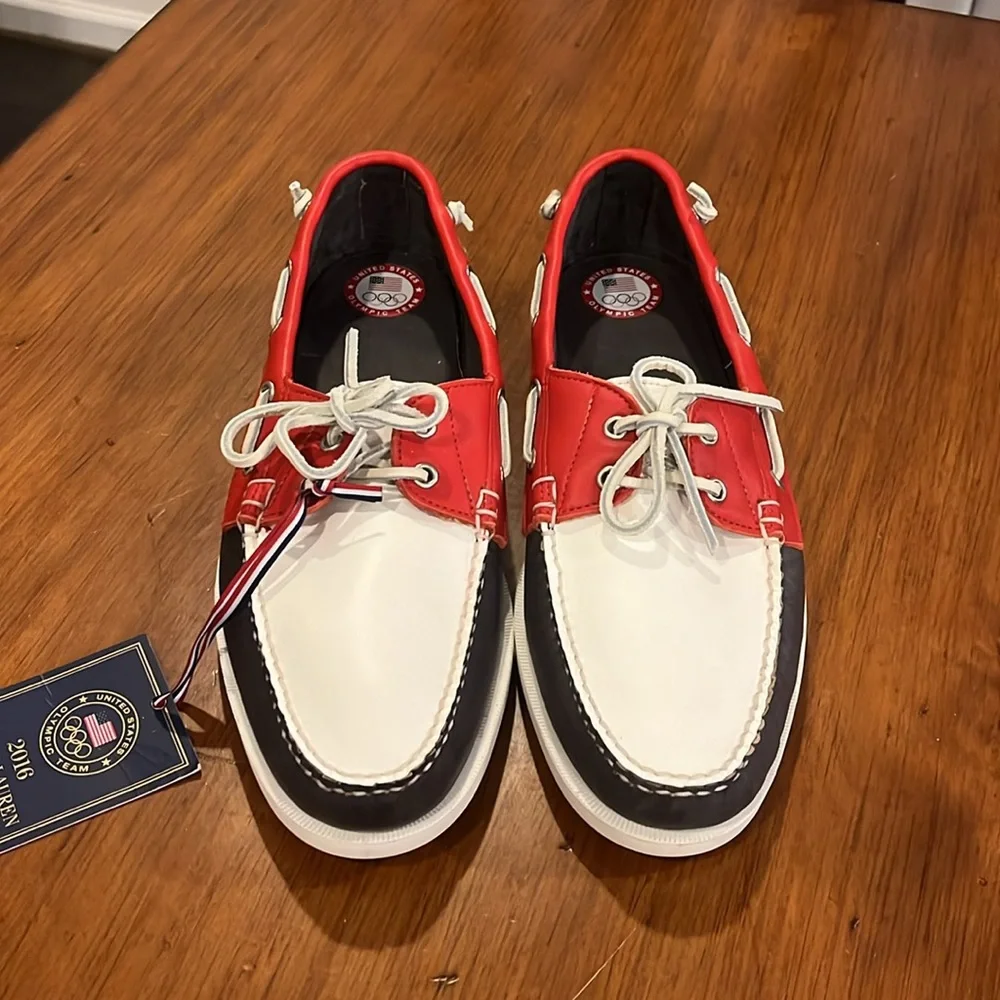 Polo Ralph Lauren Telford 2016 Olympic Team Boat Deck Shoes Made USA Men’s Sz 11